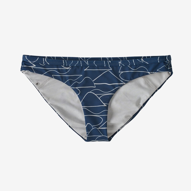 Patagonia Women's Nanogrip Bikini Bottoms - Wildlands: Tidepool Blue
