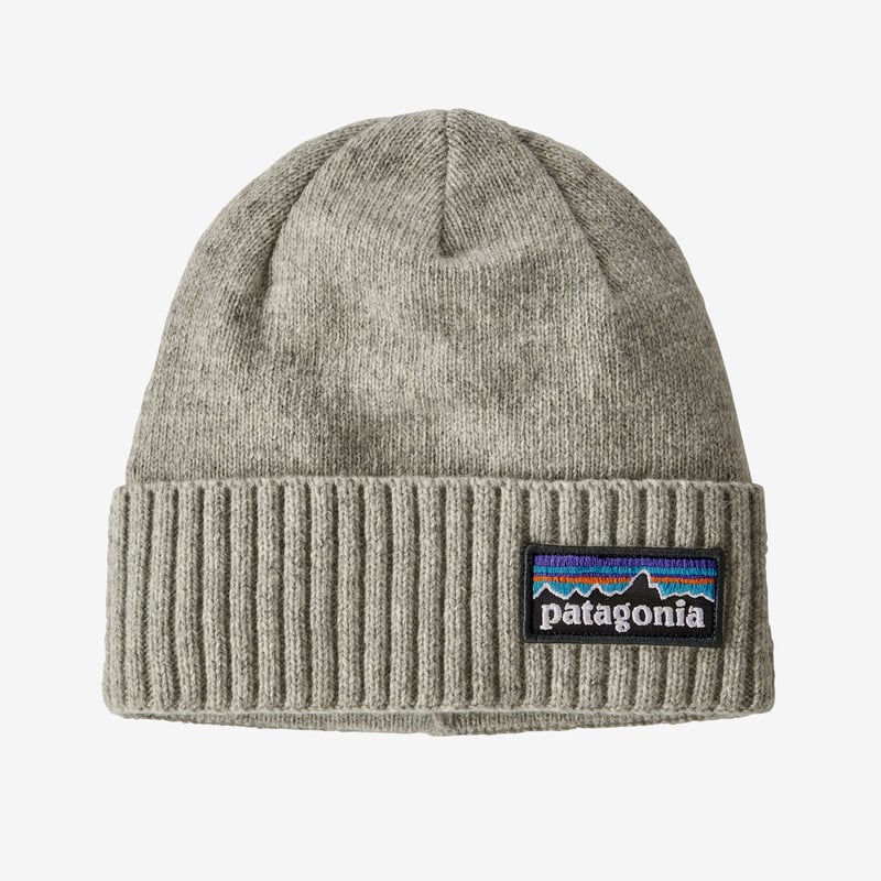 Patagonia Brodeo Beanie - P-6 Logo: Drifter Grey