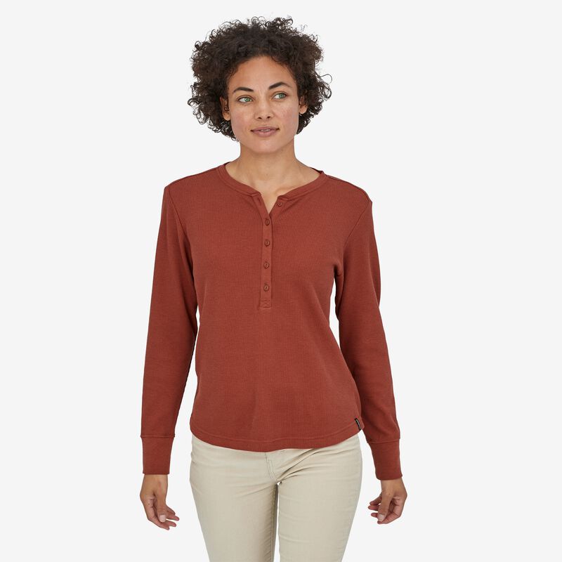 Patagonia Women's Waffle Henley - Burnished Red