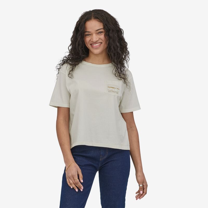 Patagonia Women's '73 Skyline Organic Easy Cut Pocket Tee - Birch White