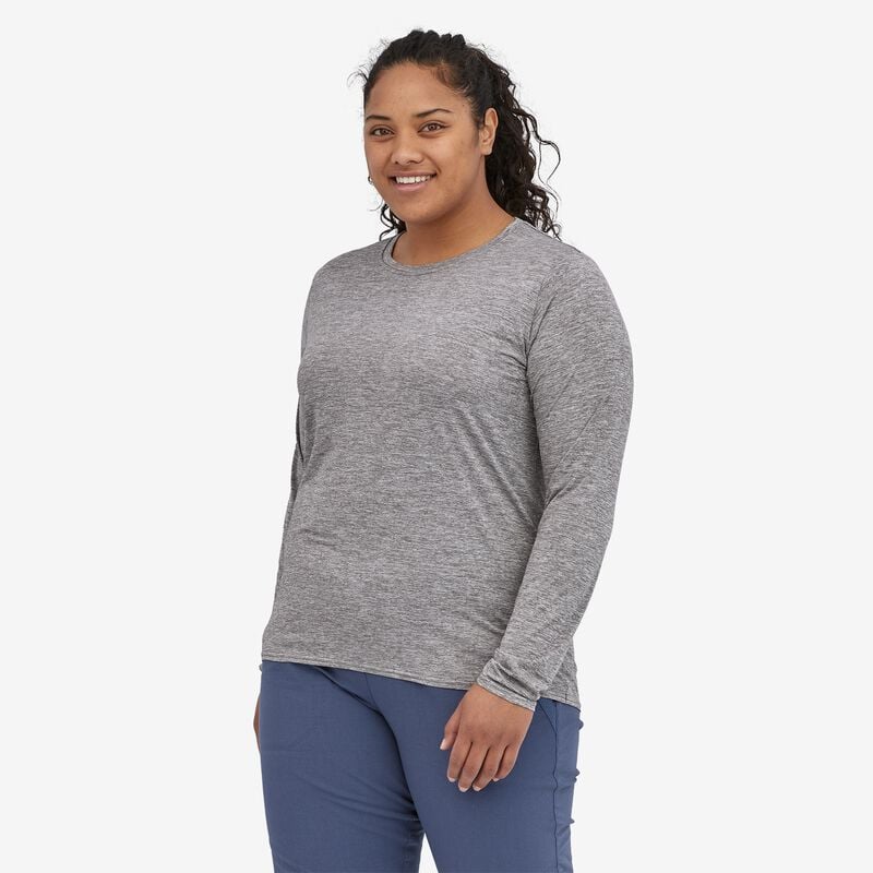Patagonia Women's Long-Sleeved Capilene® Cool Daily Shirt - Viking Blue - Navy Blue X-Dye