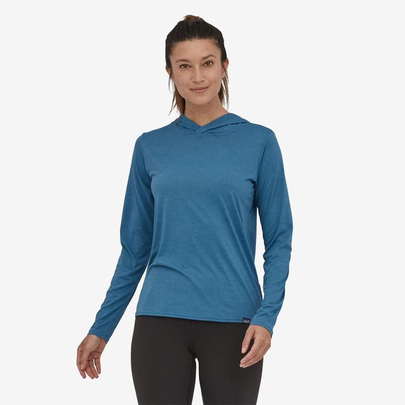 Patagonia Women's Capilene® Cool Daily Hoody - Wavy Blue - Light Wavy Blue X-Dye