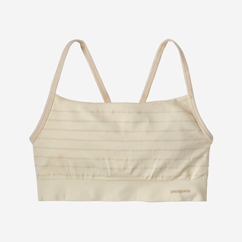 Patagonia Women's Active Mesh Bra - Sentinel Stripe Small: Warm White