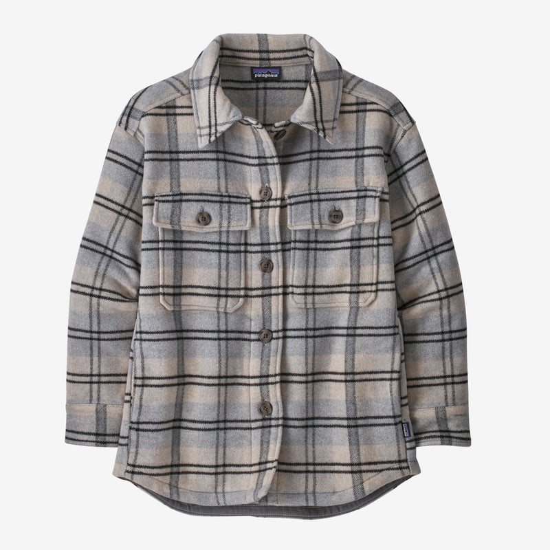 Patagonia Women's Melton Wool Overshirt Jacket - Bristlecone: Wool White
