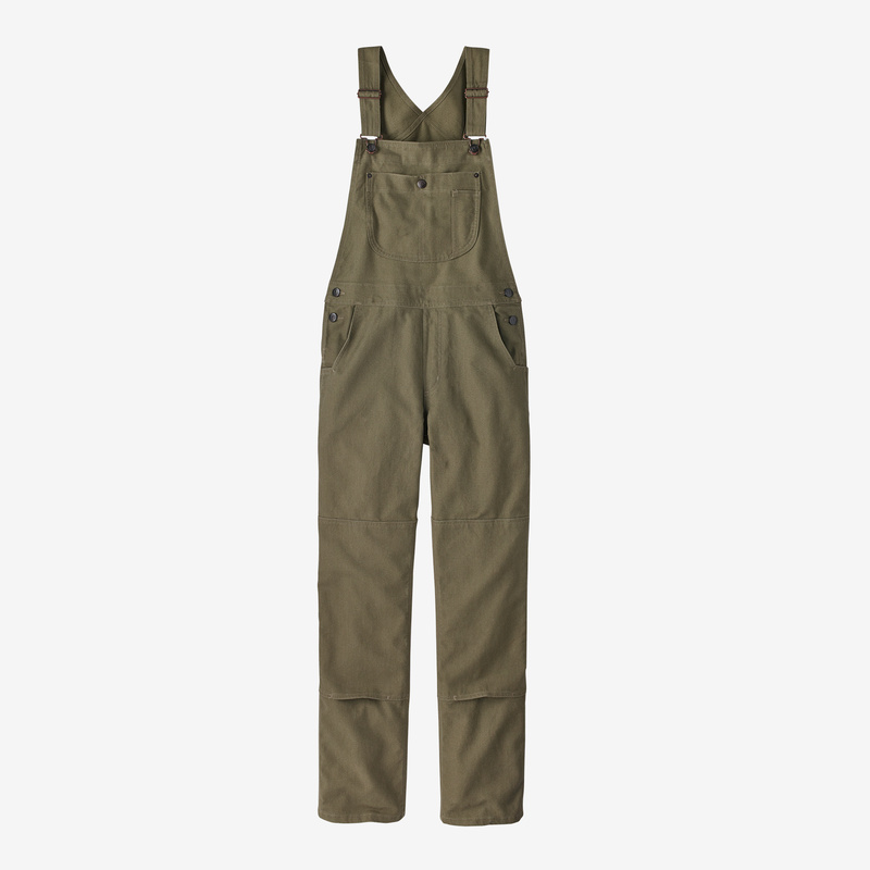 Patagonia Women's All Seasons Hemp Canvas Bib Overalls - Long - Fatigue Green