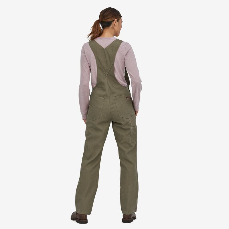 Patagonia Women's All Seasons Hemp Canvas Bib Overalls - Long - Fatigue Green