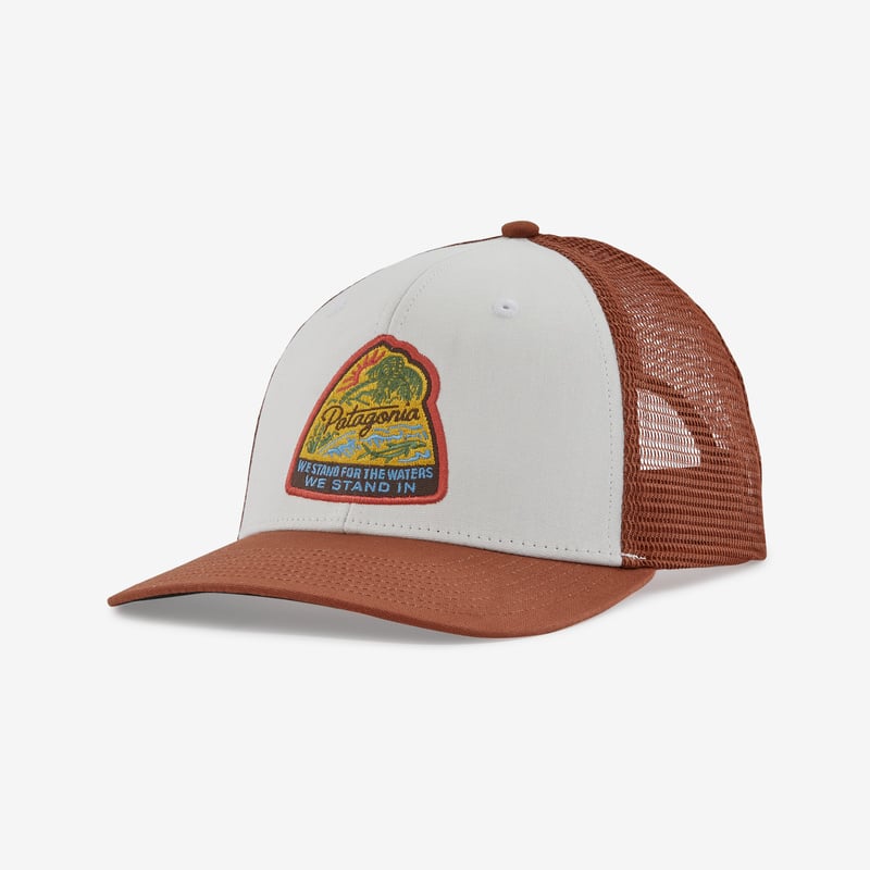 Patagonia Take a Stand Trucker Hat - Bayou Badge: White