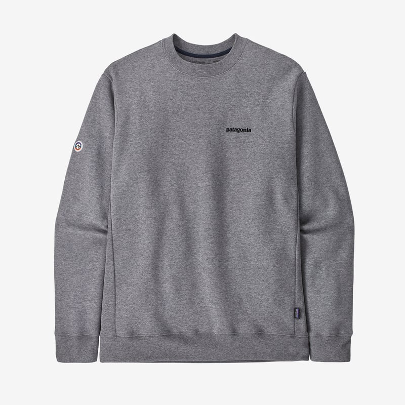 Patagonia Fitz Roy Icon Uprisal Crew Sweatshirt - Gravel Heather