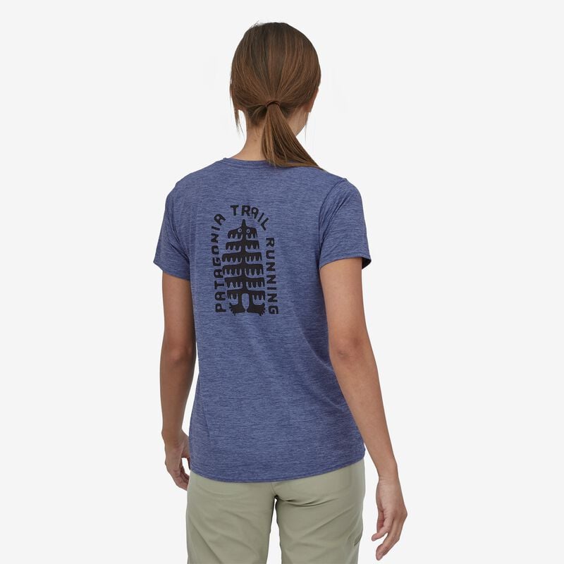 Patagonia Women's Capilene® Cool Daily Graphic Shirt - Tree Trotter: Current Blue X-Dye
